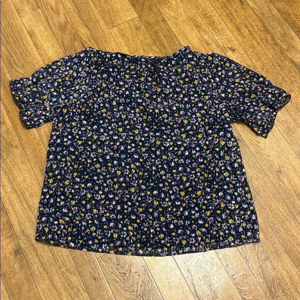 CM🩷 NWT! XL Kaari Blue Multicolor Floral Top - Picture 6 of 10